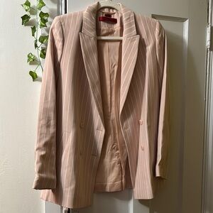 Hugo Boss Pink Tailored Blazer with Notched Lapels